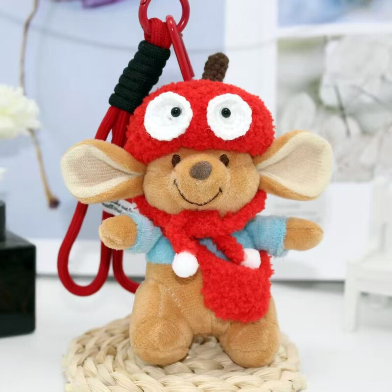 超萌えパジャマカンガルーのぬいぐるみのカバンにストラップをつけて、彼女の親友の誕生日プレゼントをプレゼントします。|undefined