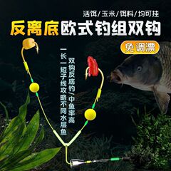 浪人反離底子線双フックが完成品フックヨーロッパ式反底釣り金袖反転フック伊勢尼フック