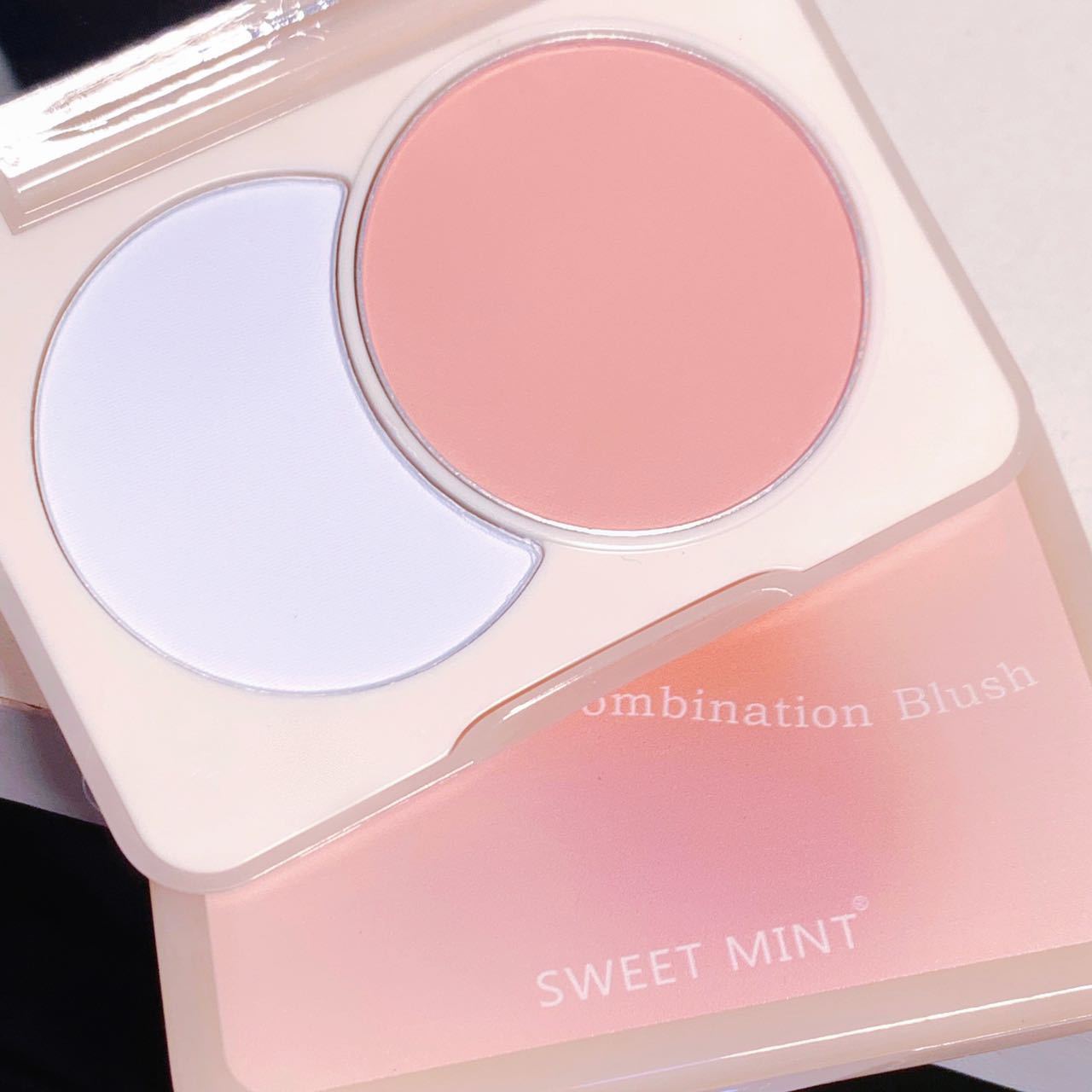 SWEET MINT two-color blush for female beginners, student, affordable, high-end look, contouring, matte, purple and blue cheeks undefined