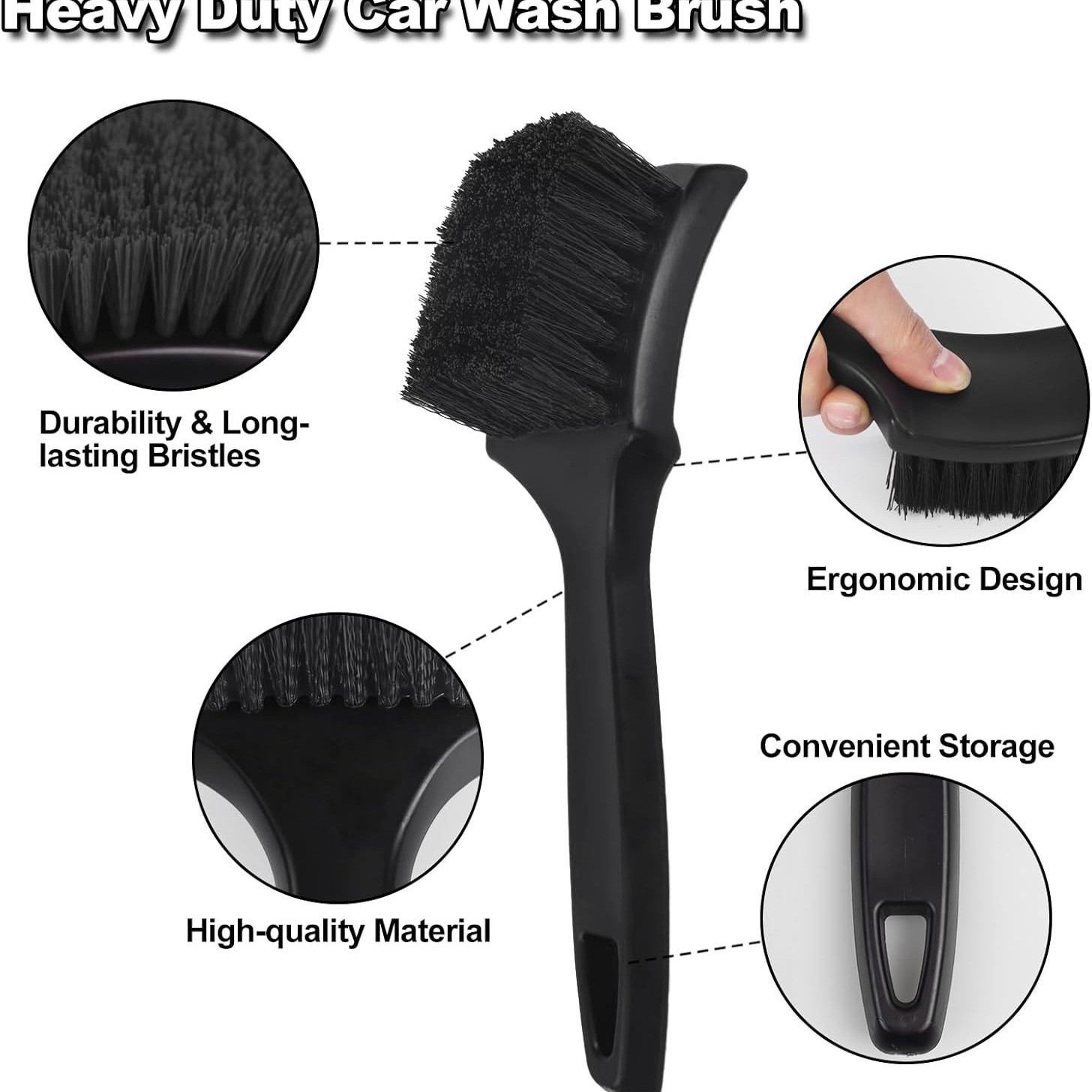 Cg Style Tire Carpet Cleaning Fabric Brush Foot Pad Brush Interior Brush Car Wheel Brush Tool