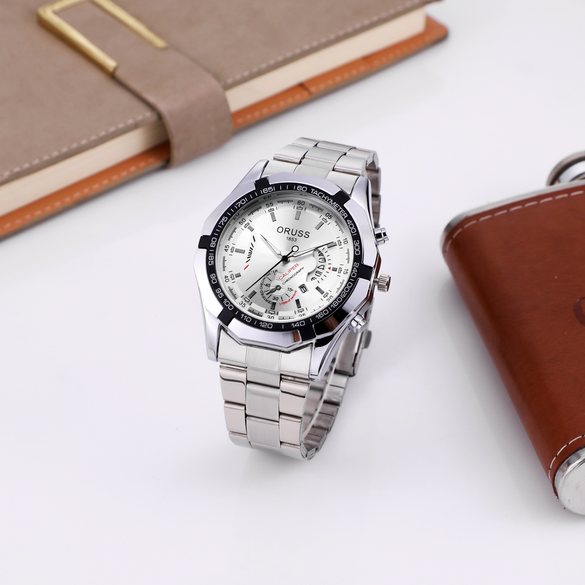 Men's Quartz Chronograph Watch Waterproof Trendy Calendar Dial_voghion.com