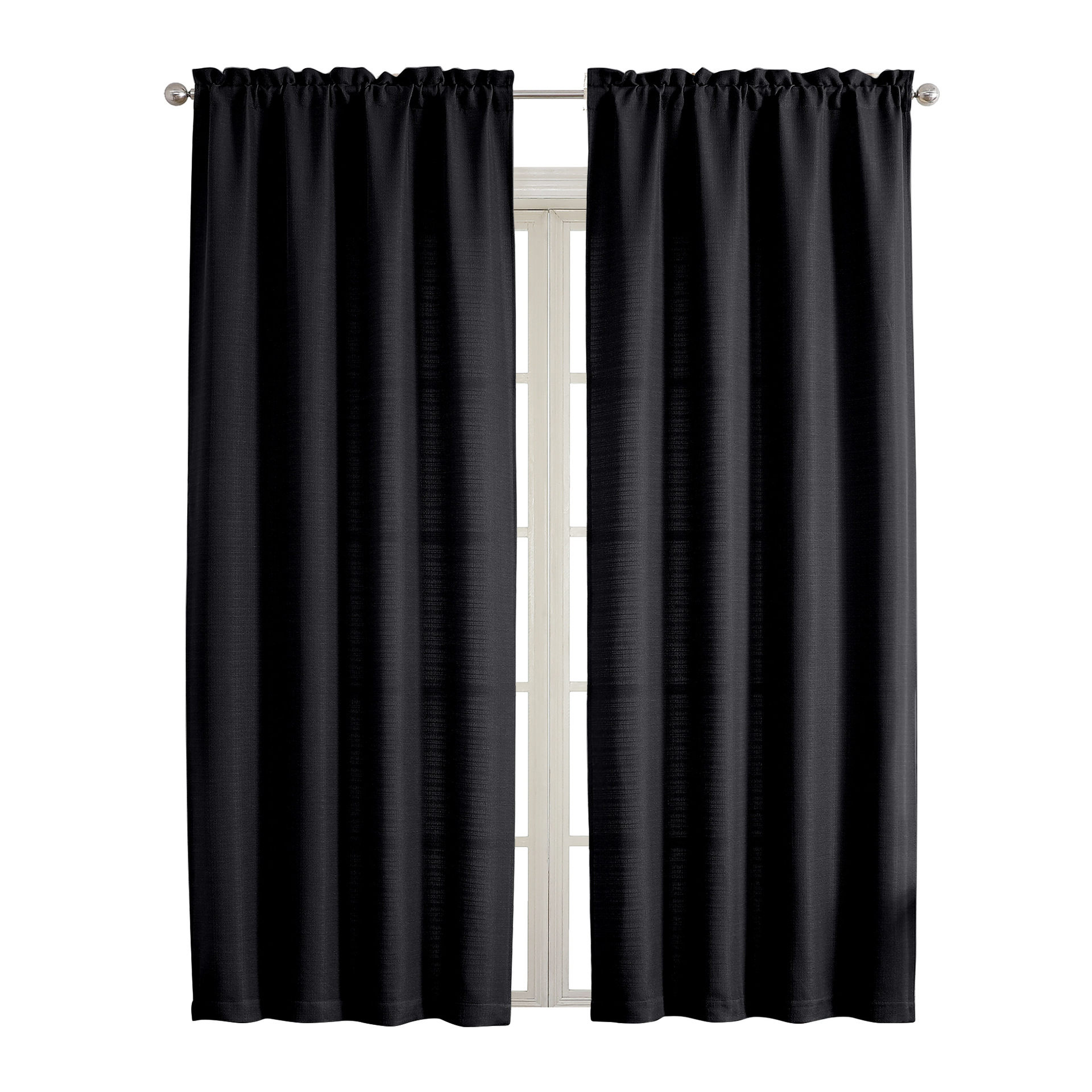 Effen polyester linnen gordijnen voor woon- en slaapkamer_voghion.com