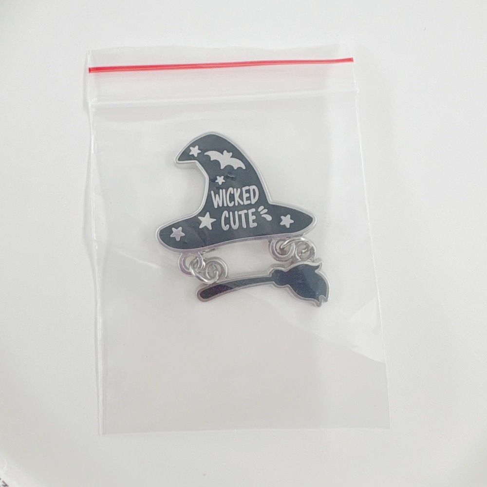Cartoon-Style Enamel Pin with Pendant, Inspired Gift Lapel Pin Badge Accessory Series Decoration