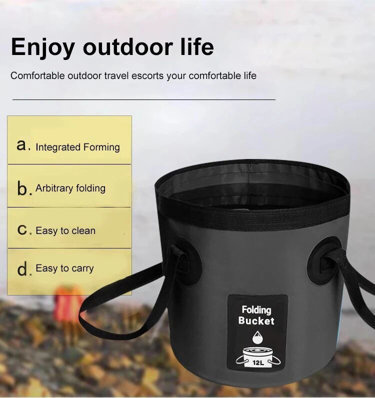Hot outdoor convenient box, car wash integrated molding fishing bucket, folding water bucket_voghion.com