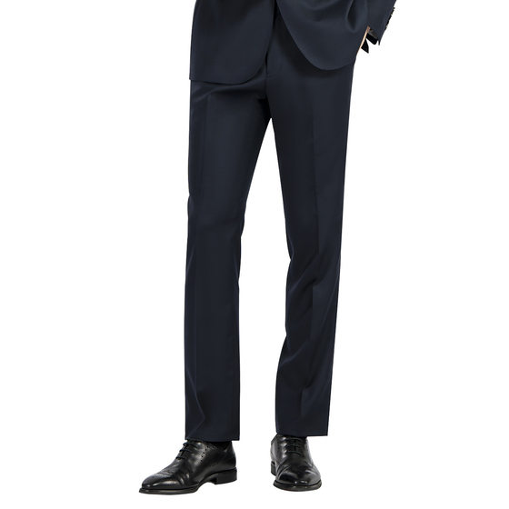 Longitudinal 70 Wool Hidden Pattern Men's Pants Machine Washable Men's Business Dress Woolen Pendant Suit Pants
