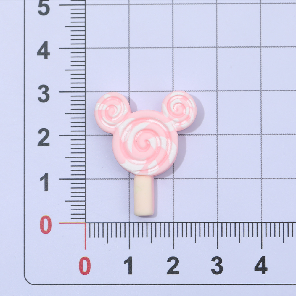 Macaron color oso Lollipop resina accesorios DIY crema pegamento teléfono caso accesorios para el cabello parche hecho a mano al por mayor