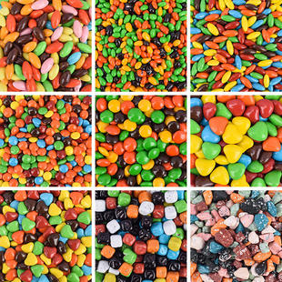 2 jin of stone candy rainbow chocolate candy post-8090s nostalgic snacks colorful chocolate beans called cake decoration
