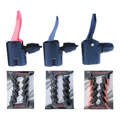 Inflator nozzle, bicycle tire inflator clip, American-style multi-purpose nozzle adapter