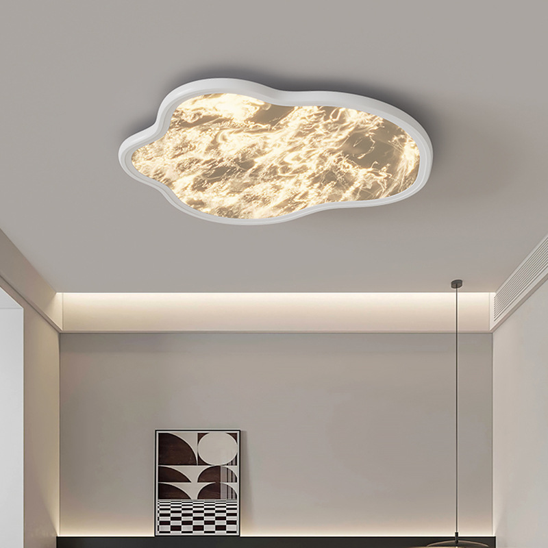 [Selección estricta] lámpara de techo italiana de espectro completo protección de ojos ligera lujosa sensación de alto nivel ultra delgada lámpara de niebla de habitación de nubes