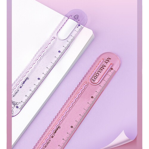Broad three Hello Kitty bookmark set 4 pieces straight ruler 15cm triangle ruler protractor set one student cartoon