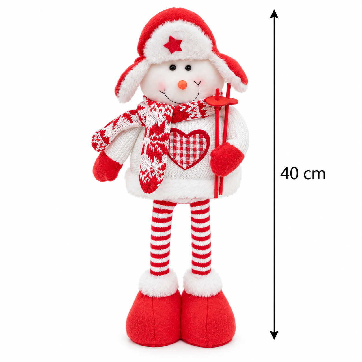 Muñeco Telescópico Navideño de Tela Decorativo para Navidad
