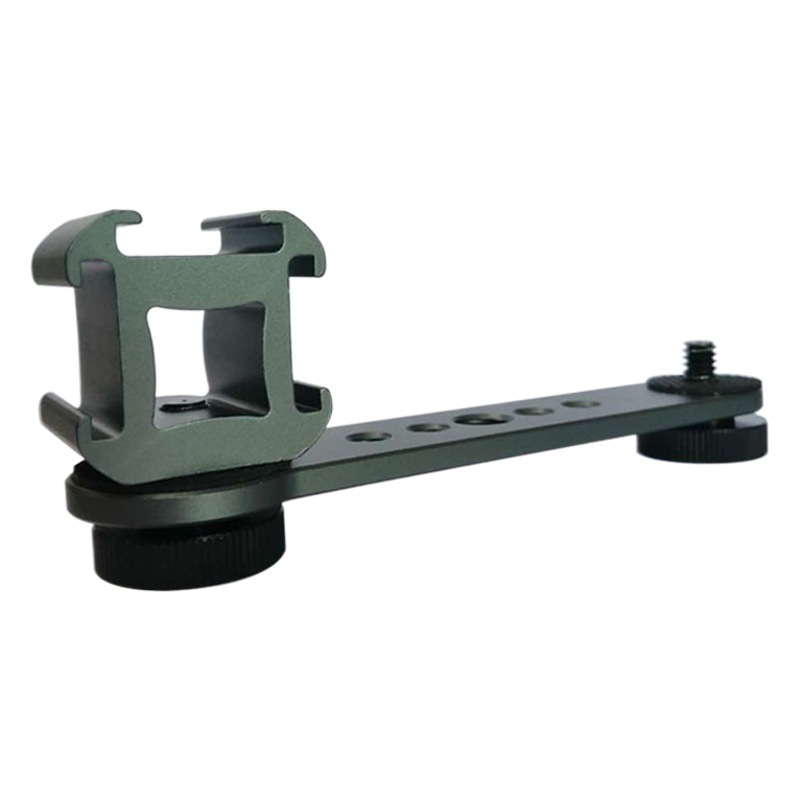 Expansión de tres cabezas de zapato caliente Rod selfie soporte de teléfono móvil Luz de relleno Transferencia de micrófono zapato caliente micro accesorios de cámara única