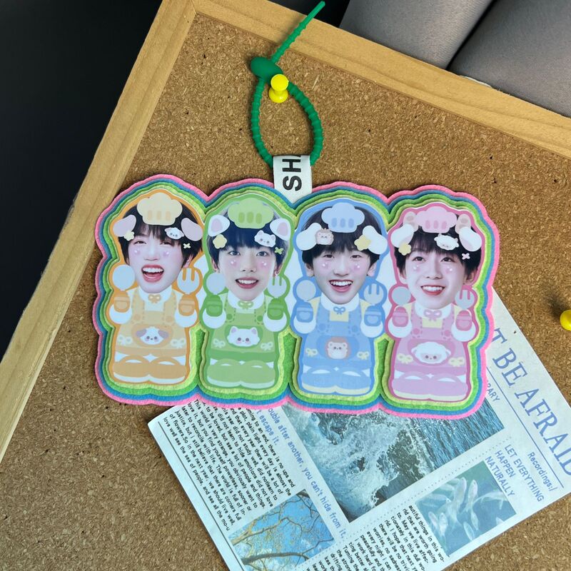 時代峰峻 不織布製 スターアイドル ハンギングペンダント グッズ サポーターバッグ飾り 高画質デザイン アイドルギフト|undefined