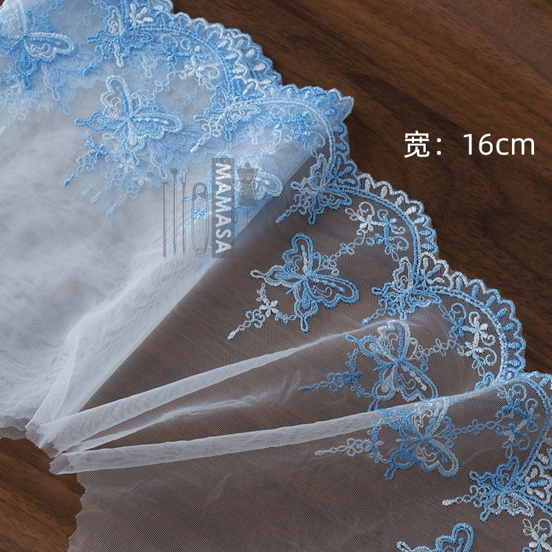 Dopamina sueño bordado de color hilo de malla encaje DIY hecha a mano lolita ropa tela accesorios para el cabello al por mayor