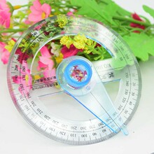 科文牌全圆量角器KQ100指针360度旋转塑料量角尺绘图角度尺批发