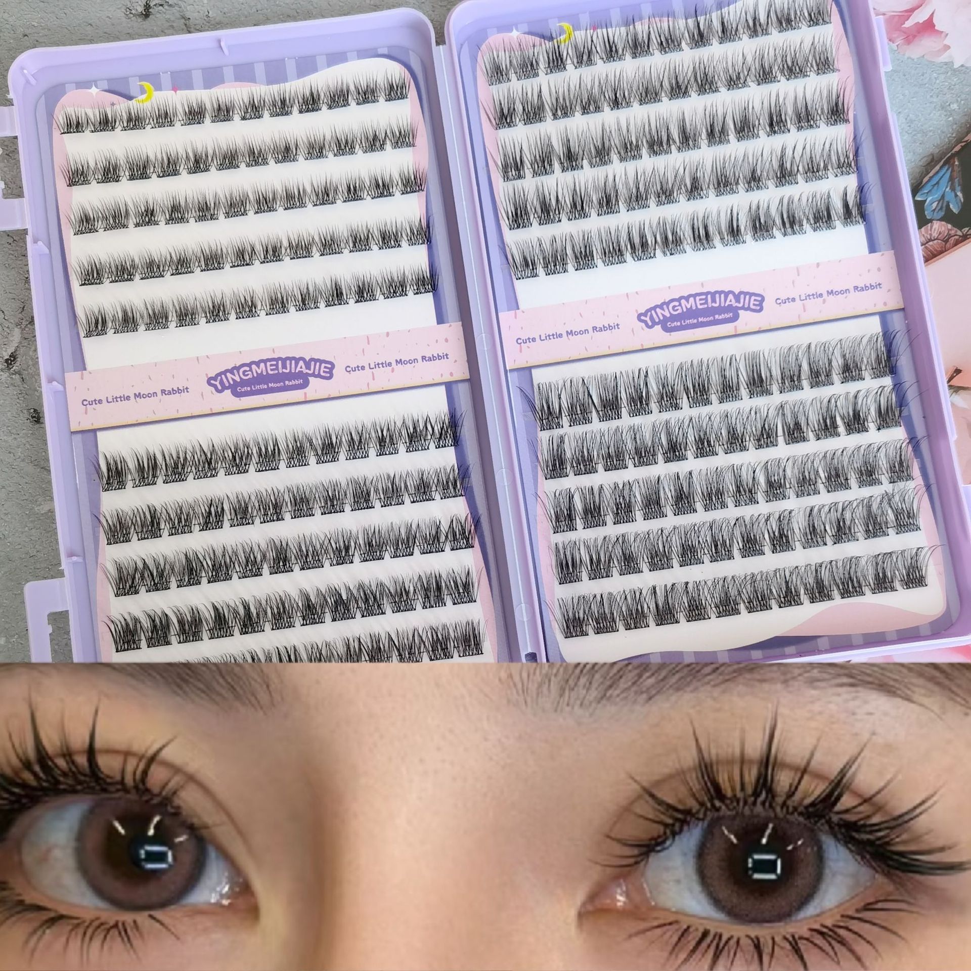 Transfronterizos pestañas falsas libras de pestañas libres de pecado de gran capacidad Amazon estilo de anime natural pestañas falsas pestañas falsas sin pegamento