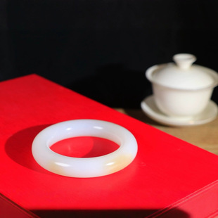 Jin Yutang Xinjiang Hotan Jade Collection Grade Sugar White Jade Bracelet with Oily and Fine Texture and Noble and Elegant Color
