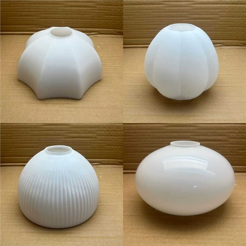 Стеклянный абажур, аксессуары, люстра, потолочный светильник, круглый молочно-белый матовый антибликовый светильник для спальни, гостиной