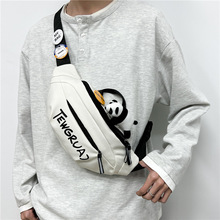 斜挎包男款潮牌潮流胸包男士背包腰包女运动单肩包手机男生小挎包