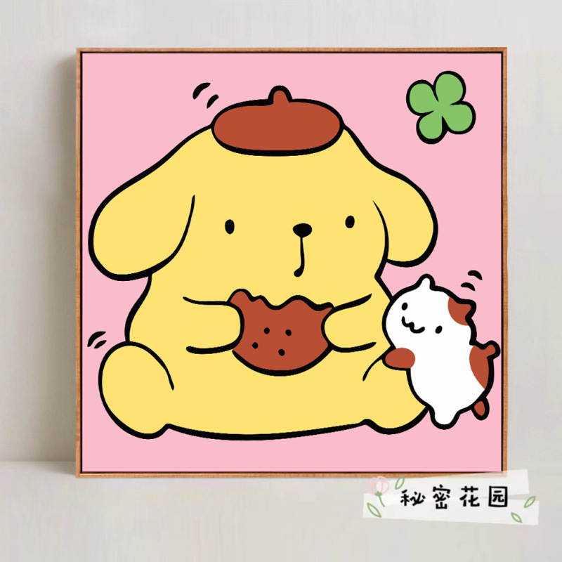 サンリオデジタル油絵 diy 手描きカラーリングクロミメロディー漫画かわいい装飾画メーカー卸売|undefined