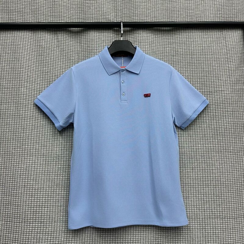 L Brand Cross-Border Classic Red Label Polo Shirt with a Turn-Down Collar, Multi-Color American Business Minimalist Casual Style, Old Money Style