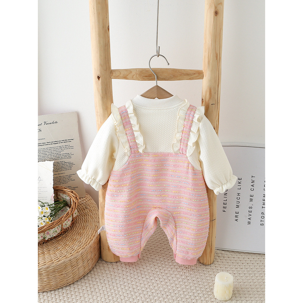 Nuevo estilo para bebés y niños pequeños, ropa para niños, niñas, mamelucos, primavera y otoño, recién nacidos, mameluco de otoño e invierno súper lindo