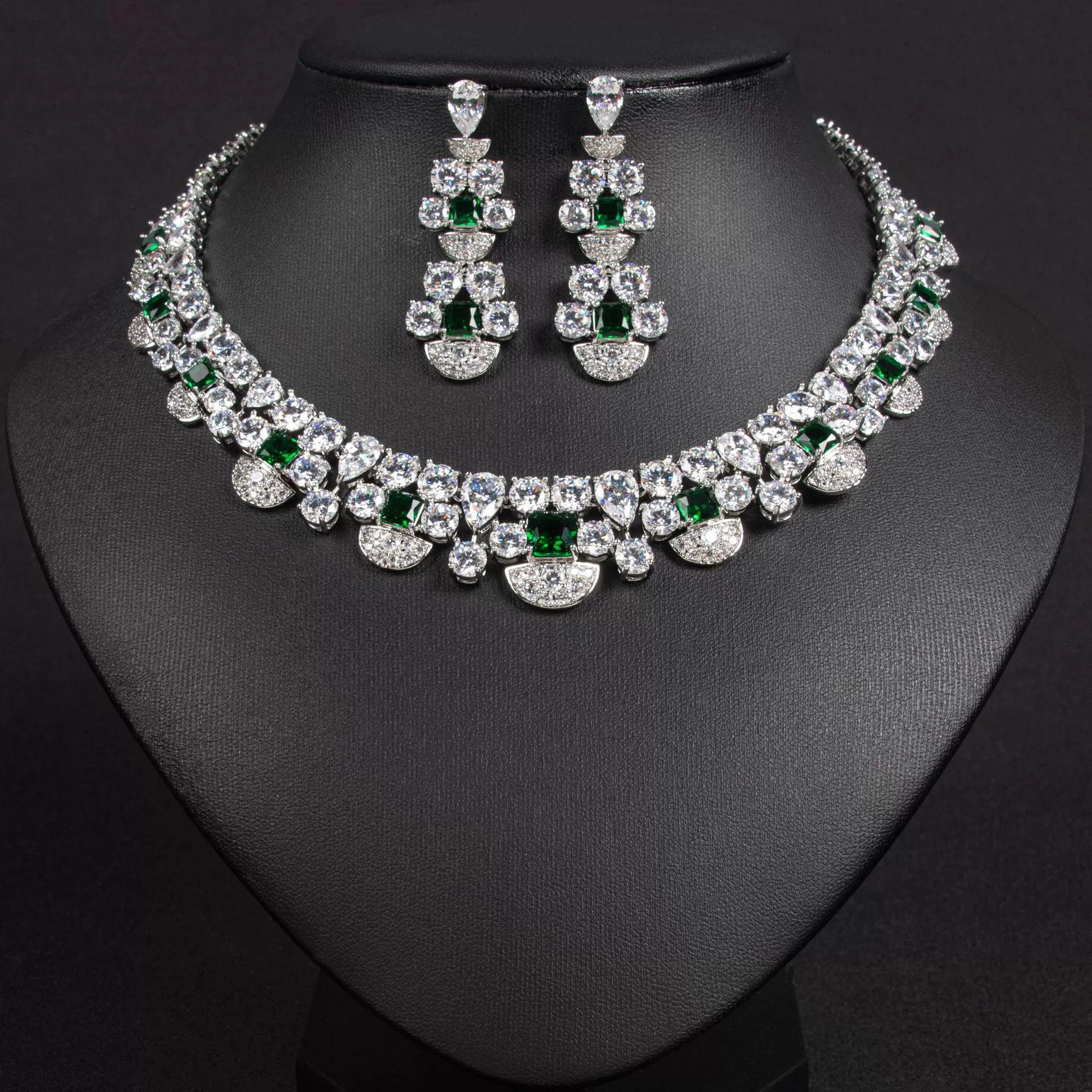 (Cross-border trading), pendant with zircon, necklace and earrings, dress, wish, bright catchy style