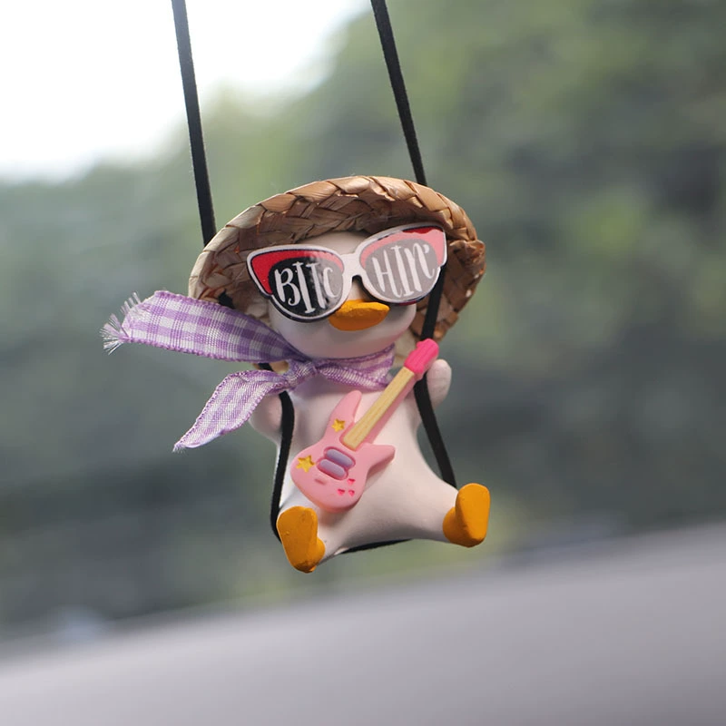 Автомобильные принадлежности аксессуары для салона автомобиля зеркало заднего вида подвесное украшение автомобиль креативная гитара утки автомобильные подвесные украшения