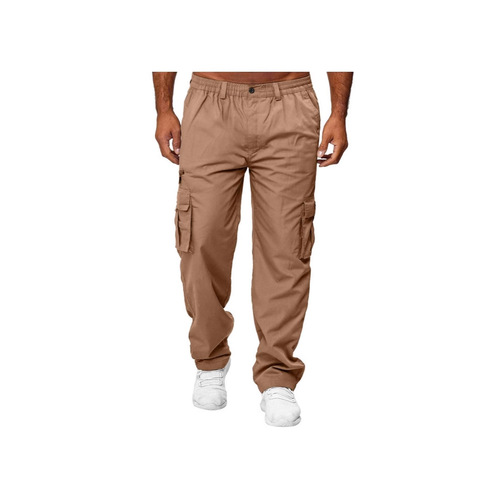 Relaxed-fit Men's Summer Thin Casual Trendy Streetwear Trousers with Multiple Pockets