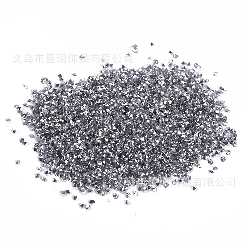 厂家直销两头尖裸钻 双尖矿银矿灰矿金矿蓝 玻璃五彩裸钻背胶网钻