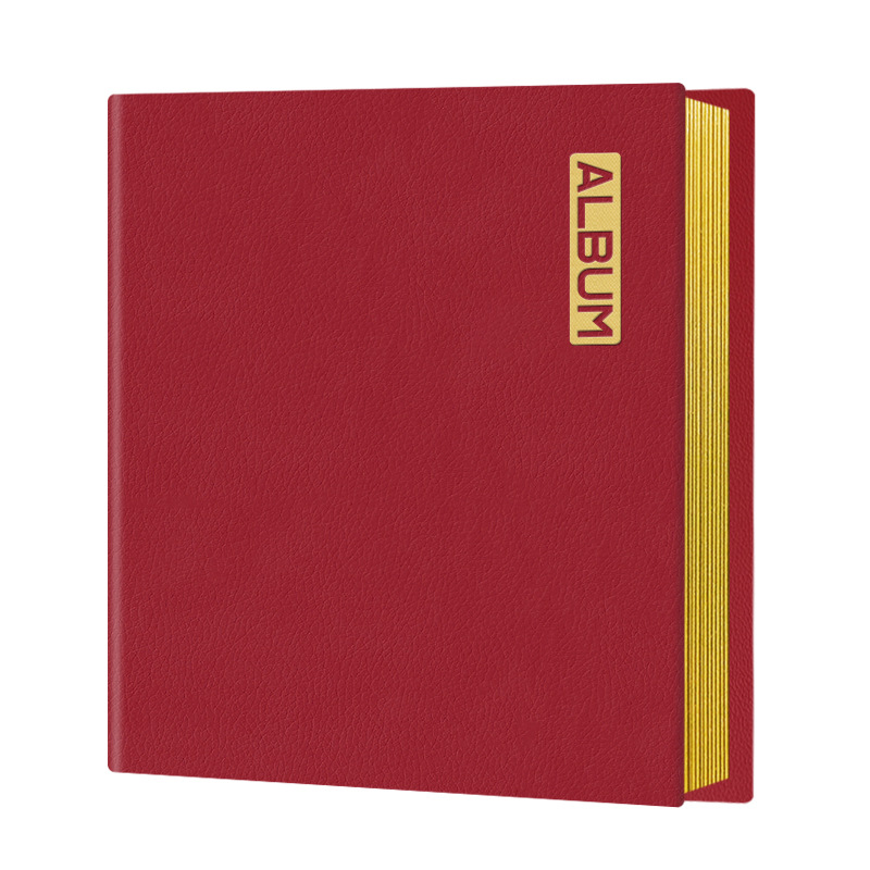 A4 레드 가죽/20 페이지 화이트 카드