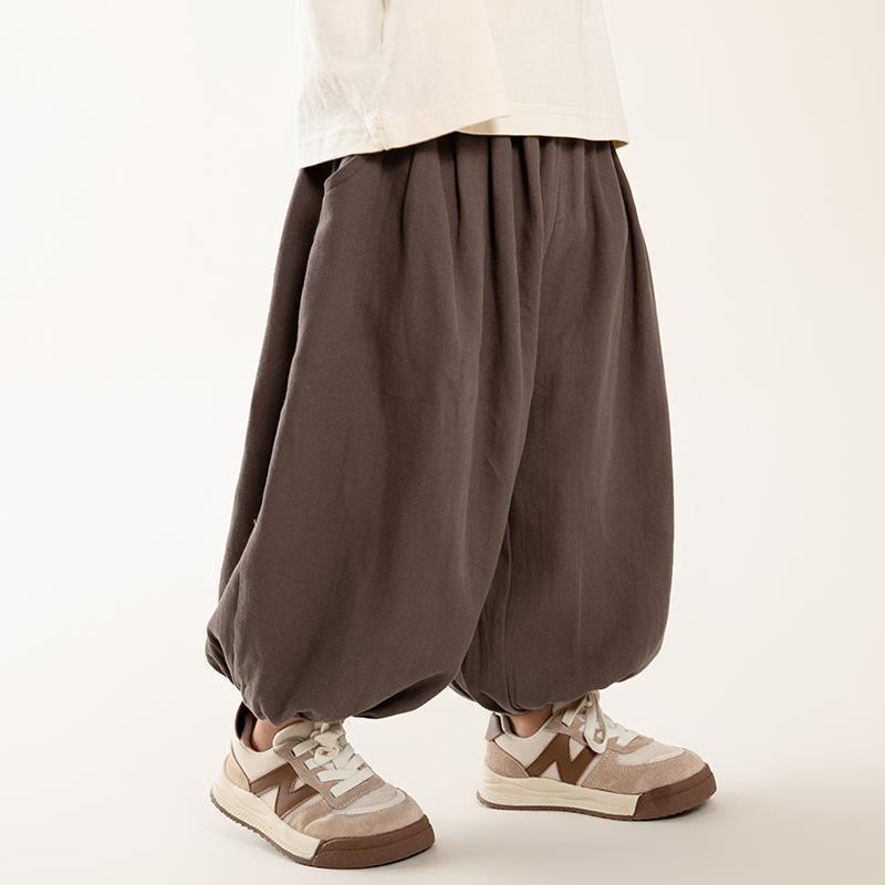 男の子パンツ 2025 夏の新スタイル子供の薄いズボン小中型子供ベビーブルマーズ綿 9 点パンツ|undefined