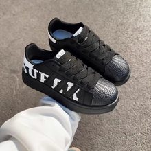 黑白贝壳头潮牌新款鞋经典鞋百搭情侣学生运动鞋男女滑板鞋2025夏