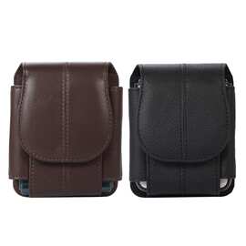 适用于Galaxy Z Flip3 4 5 P50 Pocket MOTORazr折叠机牛皮挂腰包
