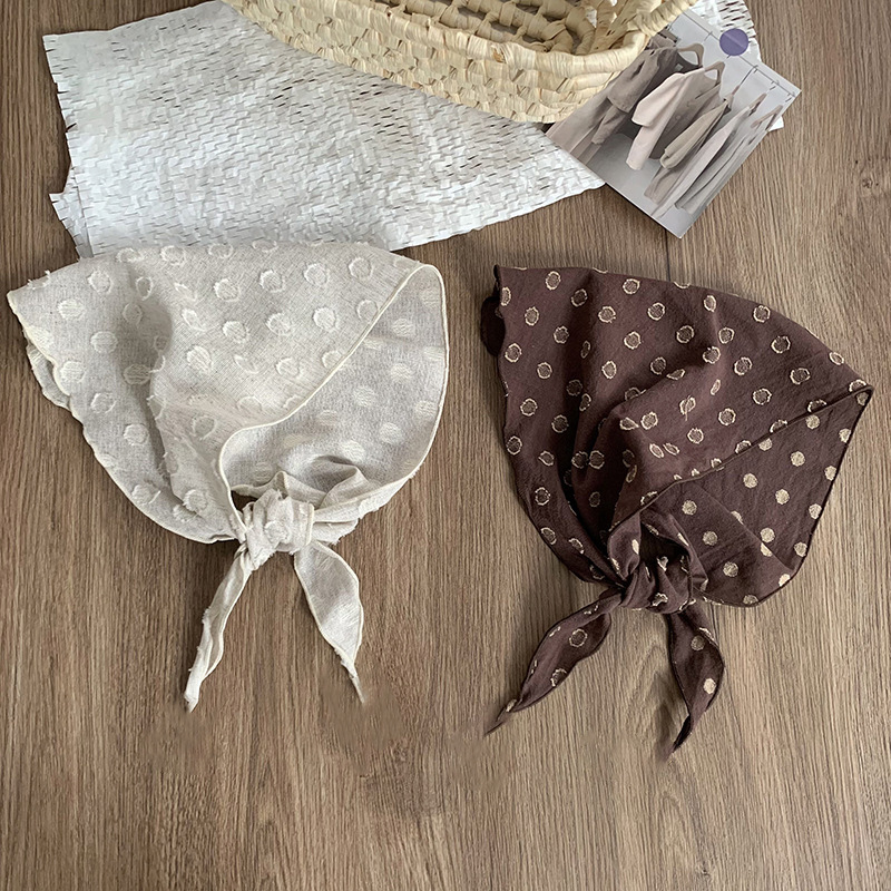 Bufanda de seda de lunares grandes, pañuelo en la cabeza, nuevo temperamento fresco, bufanda triangular multifuncional versátil, bufanda, bufanda femenina, cintura, cortina de pedos