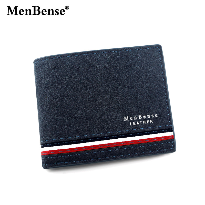 New Fashionable Men's Short Wallet Personalized Men's Coin Purse Silk Screen Wallet Men's Frosted Clutch Wallet