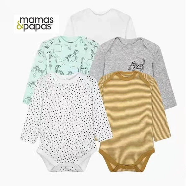 Мама и папа Мamas&papas производитель весна, осень и лето чистый хлопок детская одежда с длинным рукавом и коротким рукавом треугольник хамер 5 предметов сумка