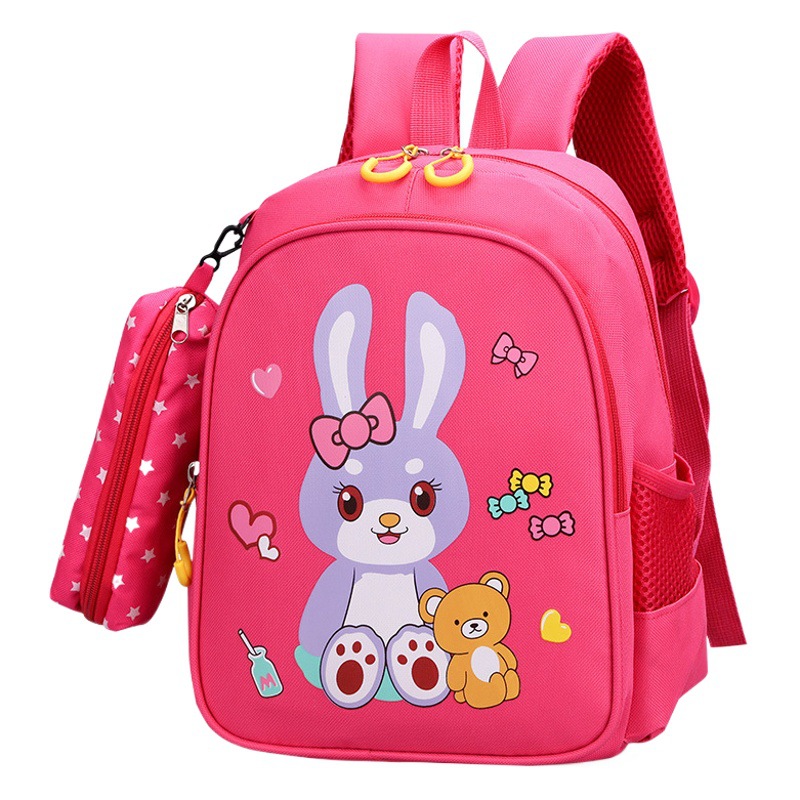 2025 New Korean Children's Backpack Oxford Cloth Backpack Boy's Baby's Cute Western Style Kindergarten Schoolbag