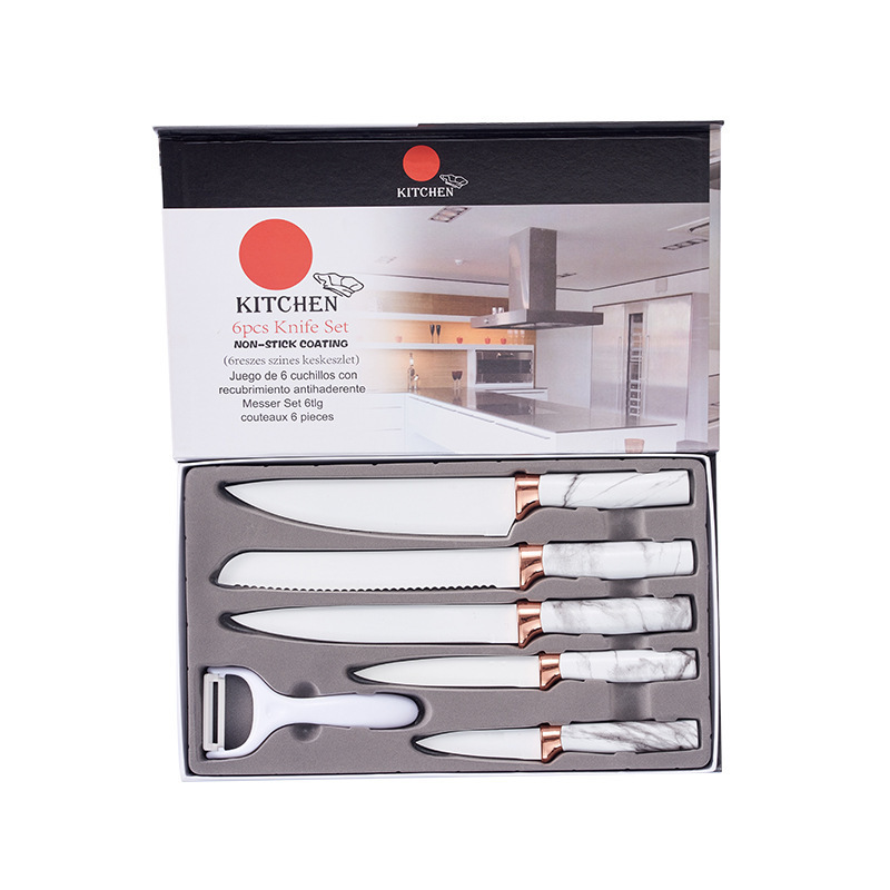 Caja artesanal de mármol 6 piezas (blanco)