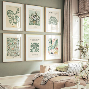 Modern Green Abstract Geometric Bauhaus Matisse Poster Living Room Bedroom Home Decoration Hanging Painting Canvas Painting