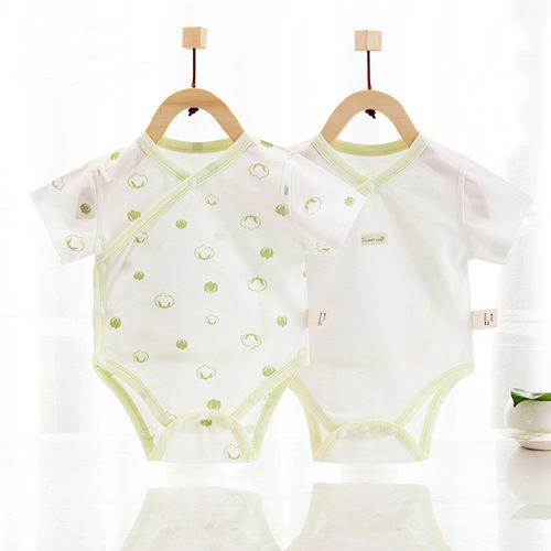 Newborn baby clothes, baby romper, summer one-piece pajamas, cotton short-sleeved pajamas