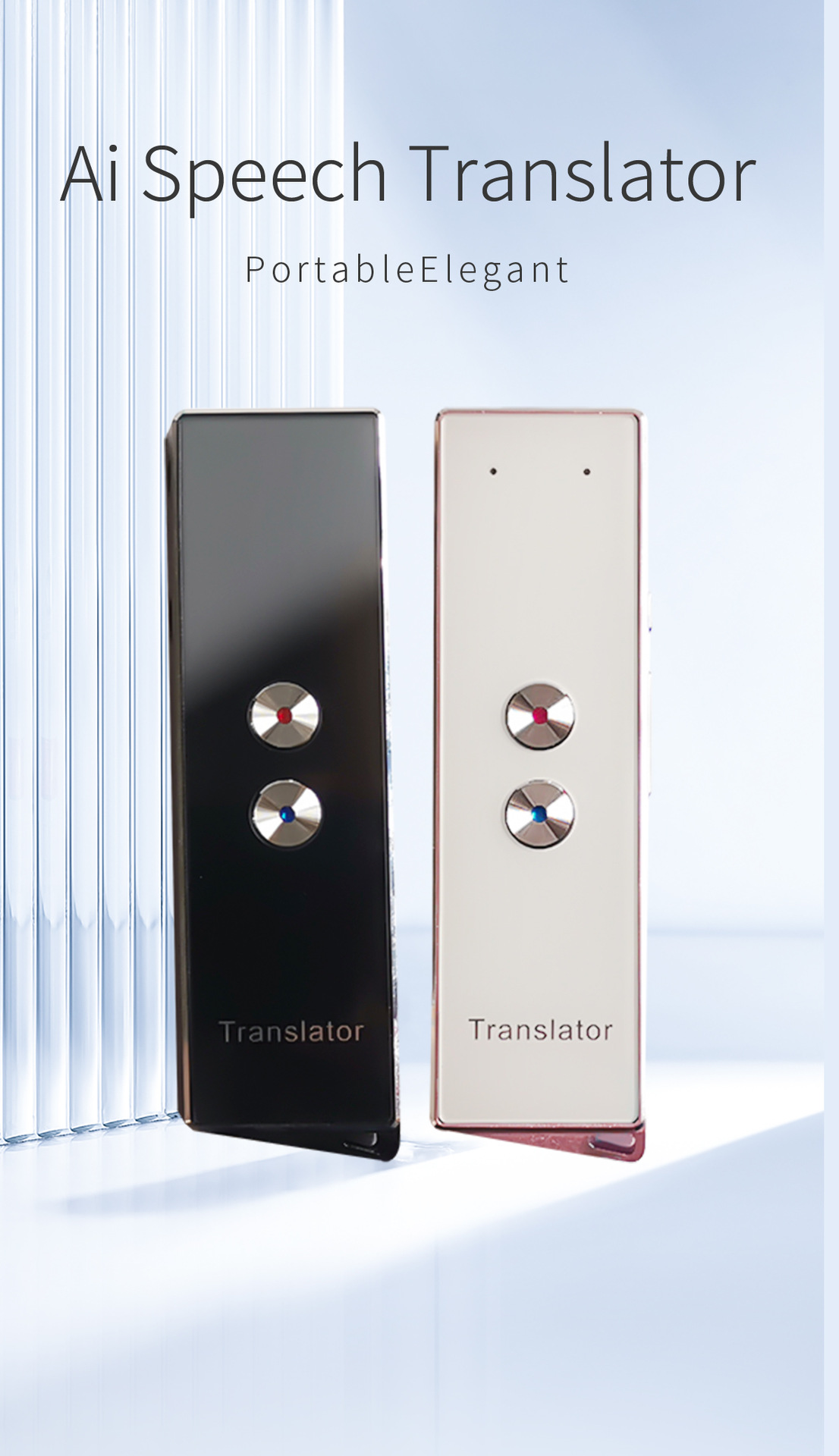 The X9 translator features voice synchronization translation, mutual translation, cross-border multi-language photography, travel and audio recording for offline use full figure