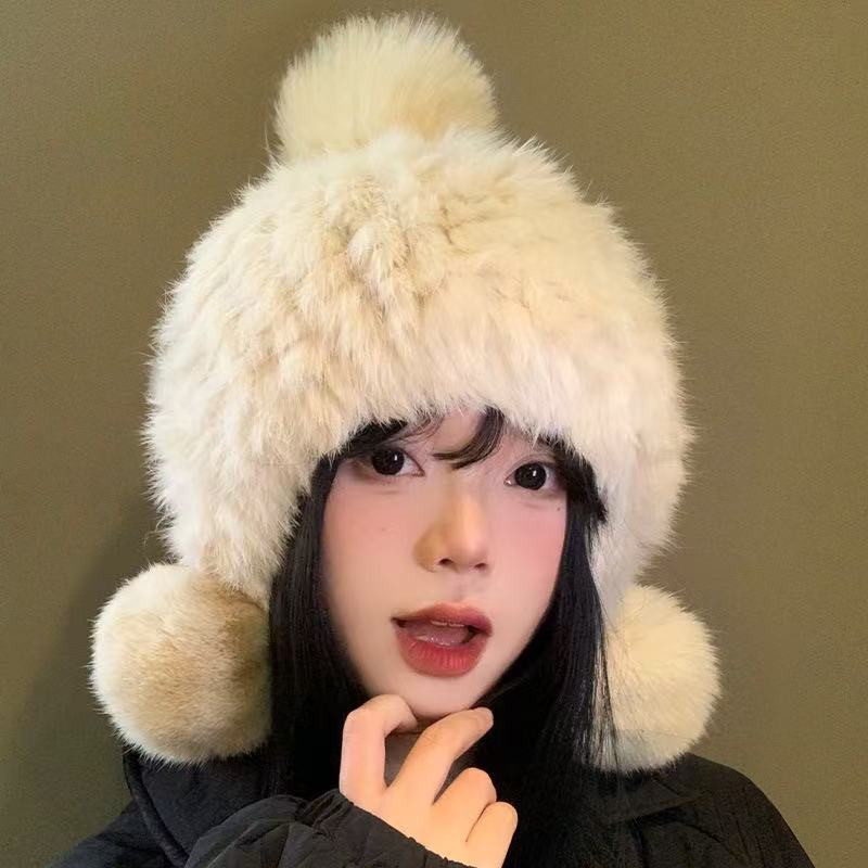 Double ball cap-beige