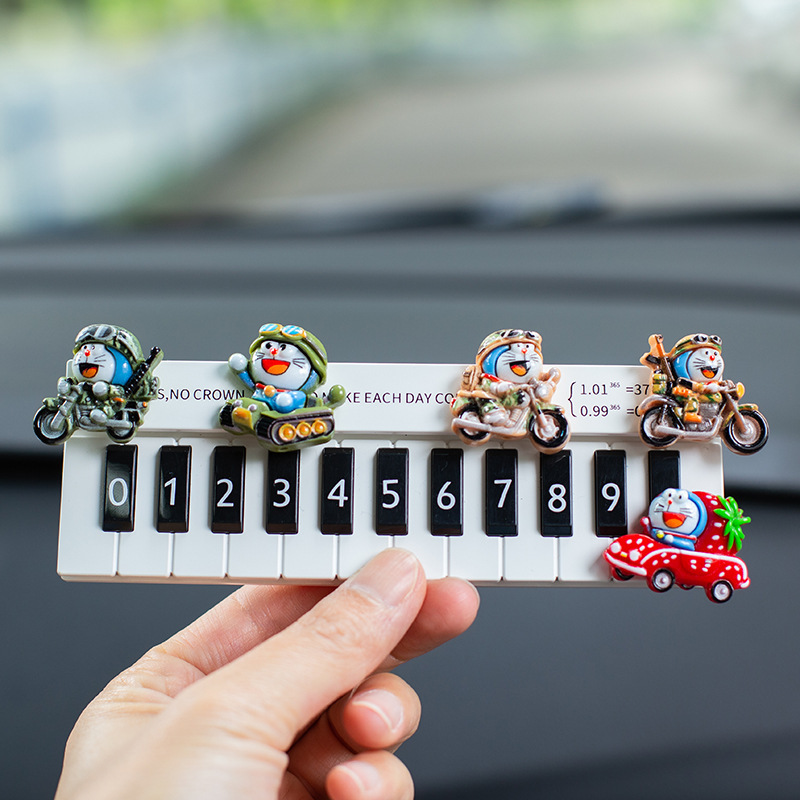 La placa de estacionamiento temporal del automóvil Dingdang Cat, la placa de teléfono móvil femenina, la placa de número del teléfono móvil del automóvil, puede ocultar los productos decorativos