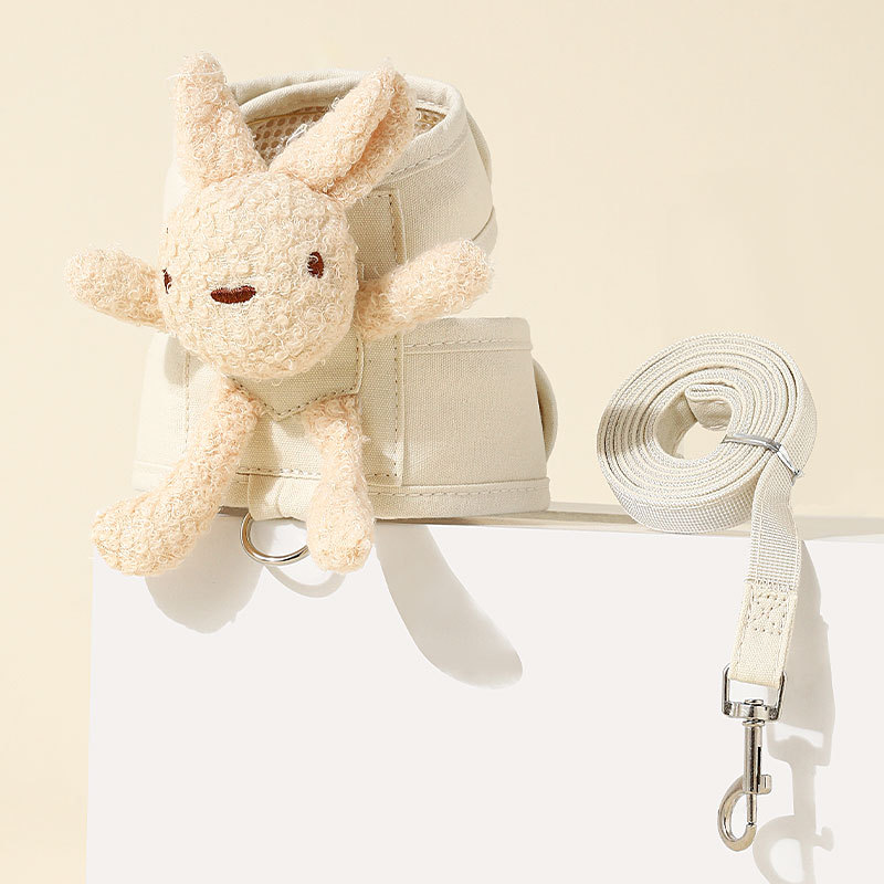 Cuerda de tracción para gatos, conejito de peluche, mascotas al aire libre, pecho, espalda, tracción para gatos, cadena para gatos, cuerda para gatos, suministros para mascotas al por mayor