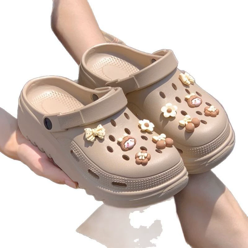 Дышащие сланцы‑платформа (в стиле Crocs), противоскользящие, лёгкие, размеры 35–40
