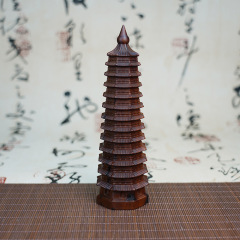 天然雷撃ナツメ木13階文昌塔一体彫刻装飾品手彫り木彫り道教用品