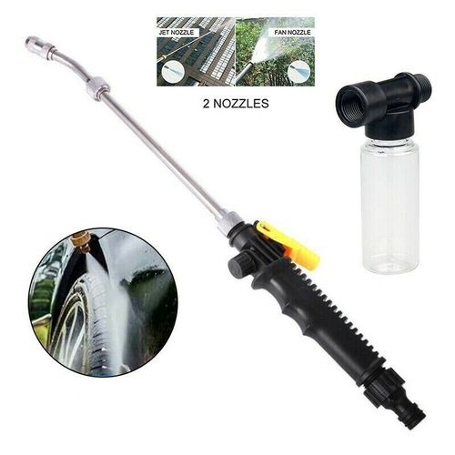 Stainless steel car wash foam gun, short copper nozzle, scrub-free wax water spray gun, home appliance cleaning water gun
