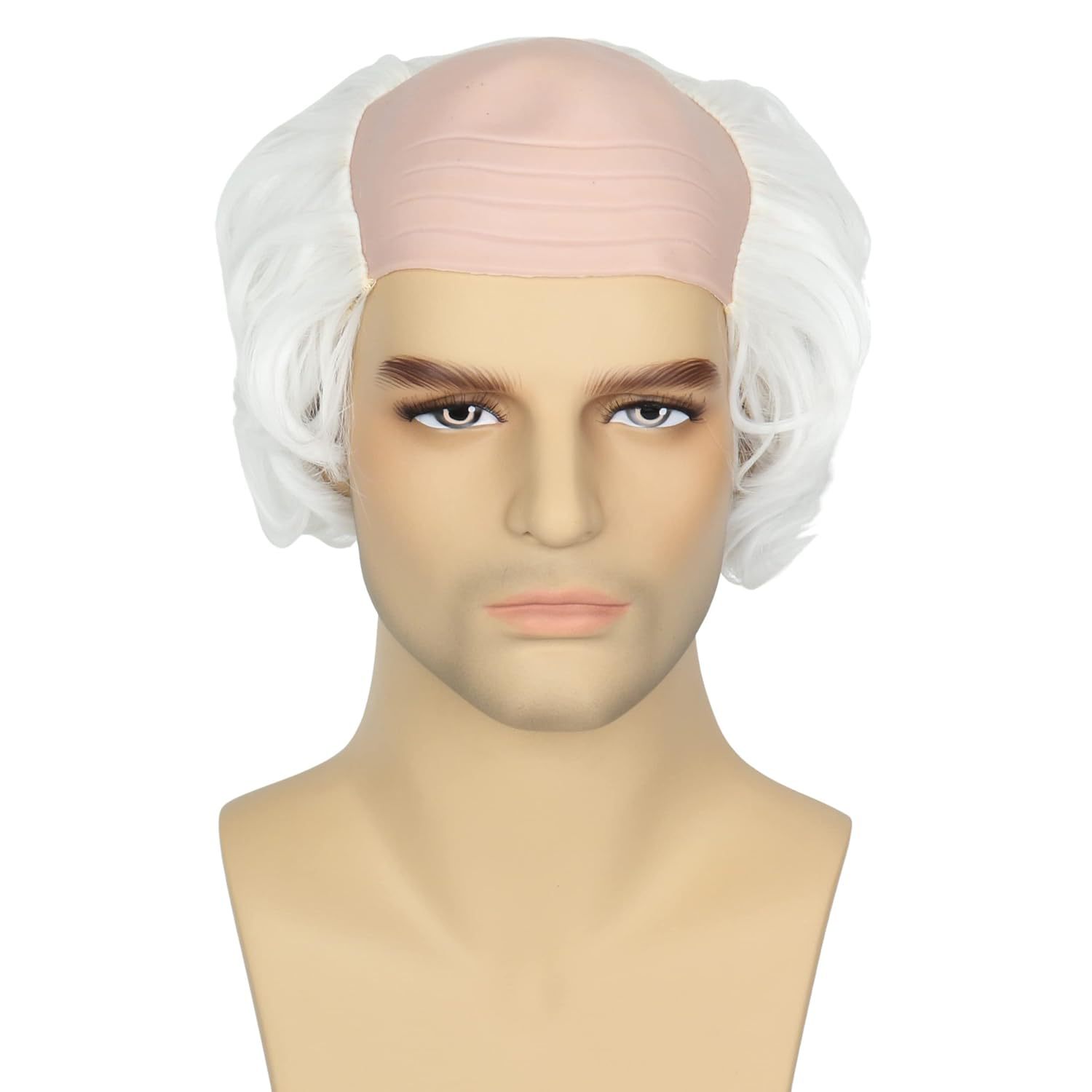 Nylon transfronterizo viejo calvo pelucca extraña pelucca hombre calvo pelucca accesorios de espectáculo infantil