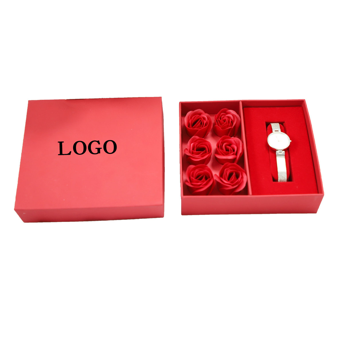 经典红色天地盖首饰纸盒 精美永生花手表包装盒 送礼精品厂家直销